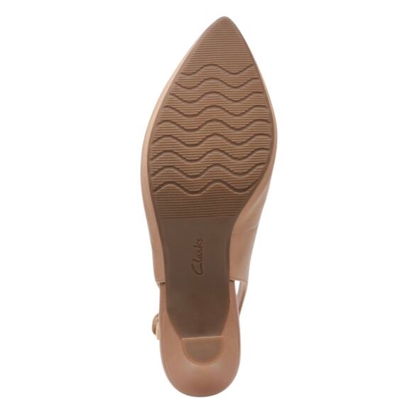 Clarks Women's Kataleyna Step Leather Slingback Pumps Beige Size 6 1/2 - Picture 5 of 5